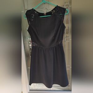 Black Dress with Lace Detail Juniors Size 3
